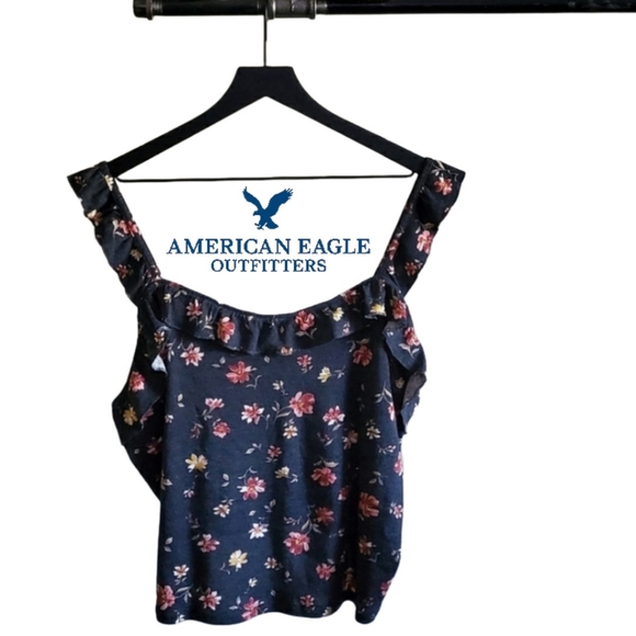 NWT AEO Cropped Floral Tank - Picture 1 of 7